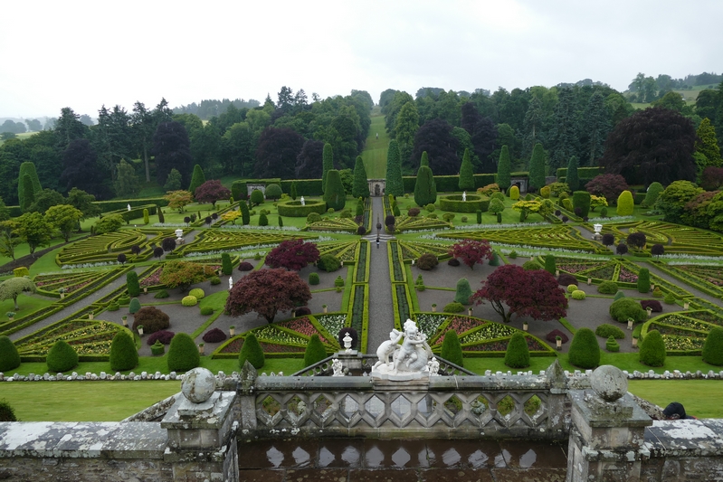 Drummond Castle Gardens, aka "Versailles" on Outlander