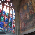 Coloured glass windows in St. Vitus Cathedral