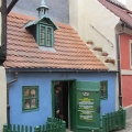 One of the tiny houses of Golden Lane, Prague Castle